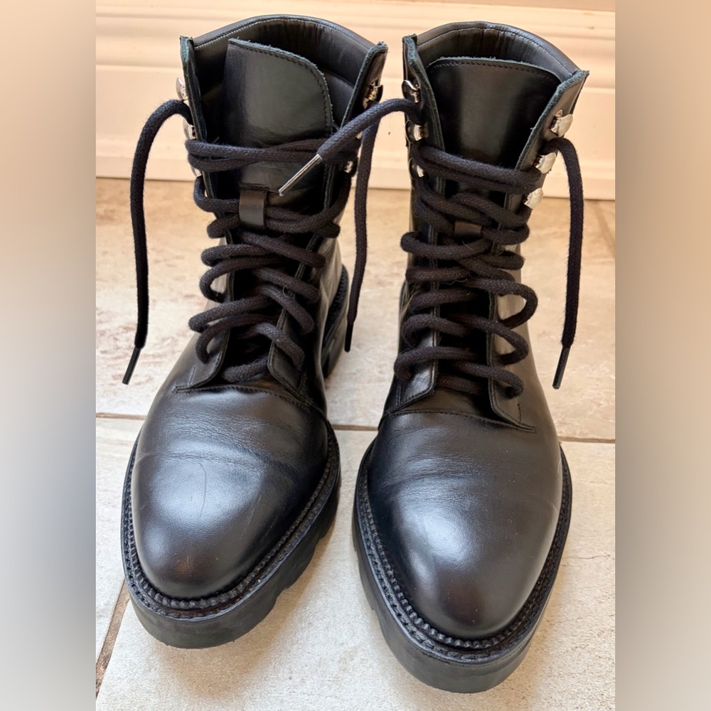 Alexander Wang Black Combat Boots sz 36.5.